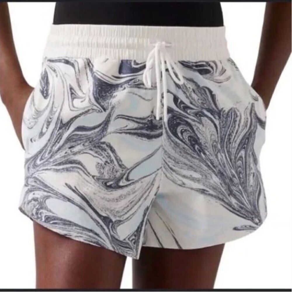 Athleta All Activity Marbled Print Athletic Shorts